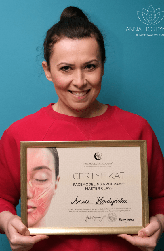 Certyfikat Facemodeling Master Class - Anna Hordyńska Rzeszów